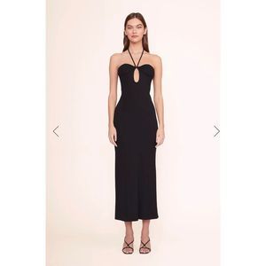 STAUD BARDOT DRESS BLACK SMALL $325
